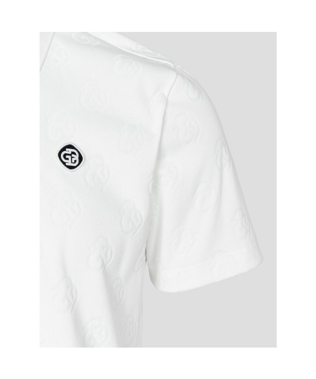빈폴골프(BEANPOLE GOLF) [HERITAGE] 남성 자가드 반소매 티셔츠 - 화이트