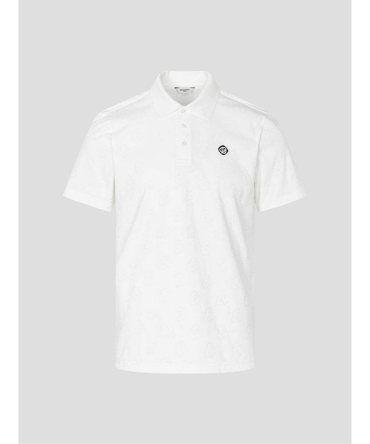 빈폴골프(BEANPOLE GOLF) [HERITAGE] 남성 자가드 반소매 티셔츠 - 화이트