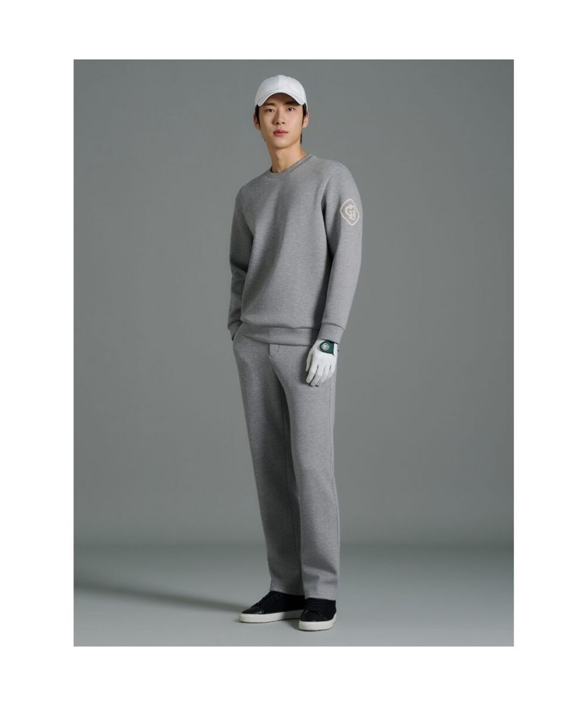빈폴골프(BEANPOLE GOLF) 남성 셋업 스웨트 셔츠 - 그레이