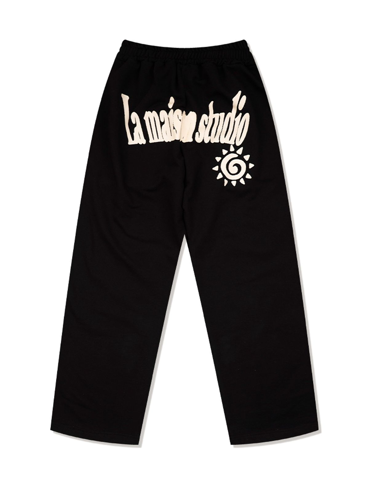 라 메종 스튜디오(LA MAISON STUDIO) PEGASUS ONE TUCK CURVED SWEAT PANTS BLACK(FCG1PT690M)