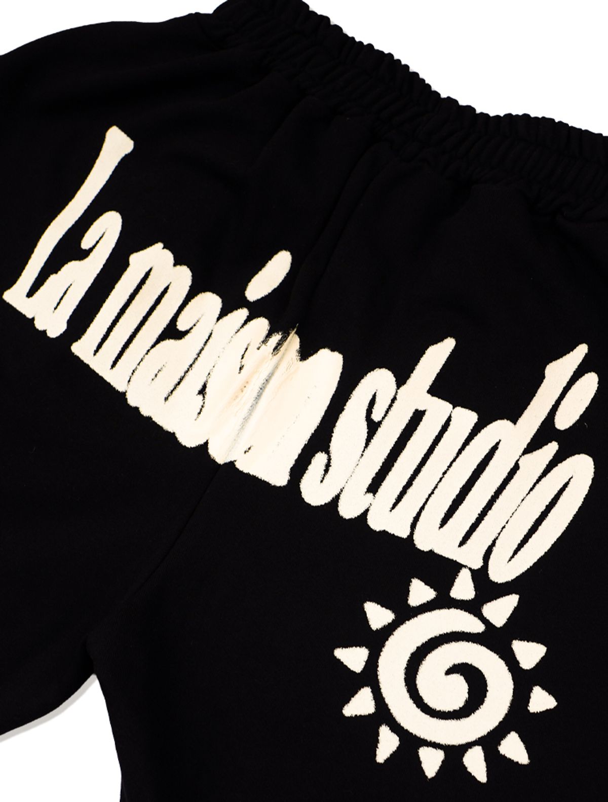 라 메종 스튜디오(LA MAISON STUDIO) PEGASUS ONE TUCK CURVED SWEAT PANTS BLACK(FCG1PT690M)