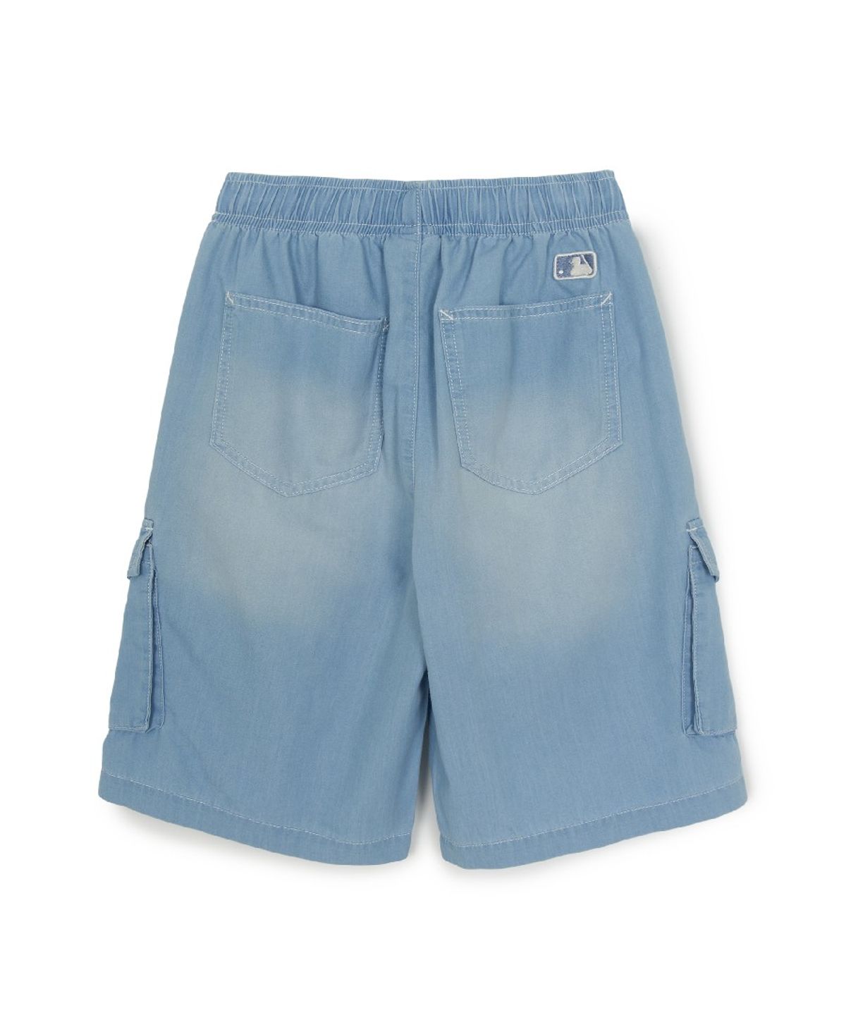 엠엘비 키즈(MLB KIDS) 베이직 쿨필드 데님 카고 반바지 NY (L.Blue)