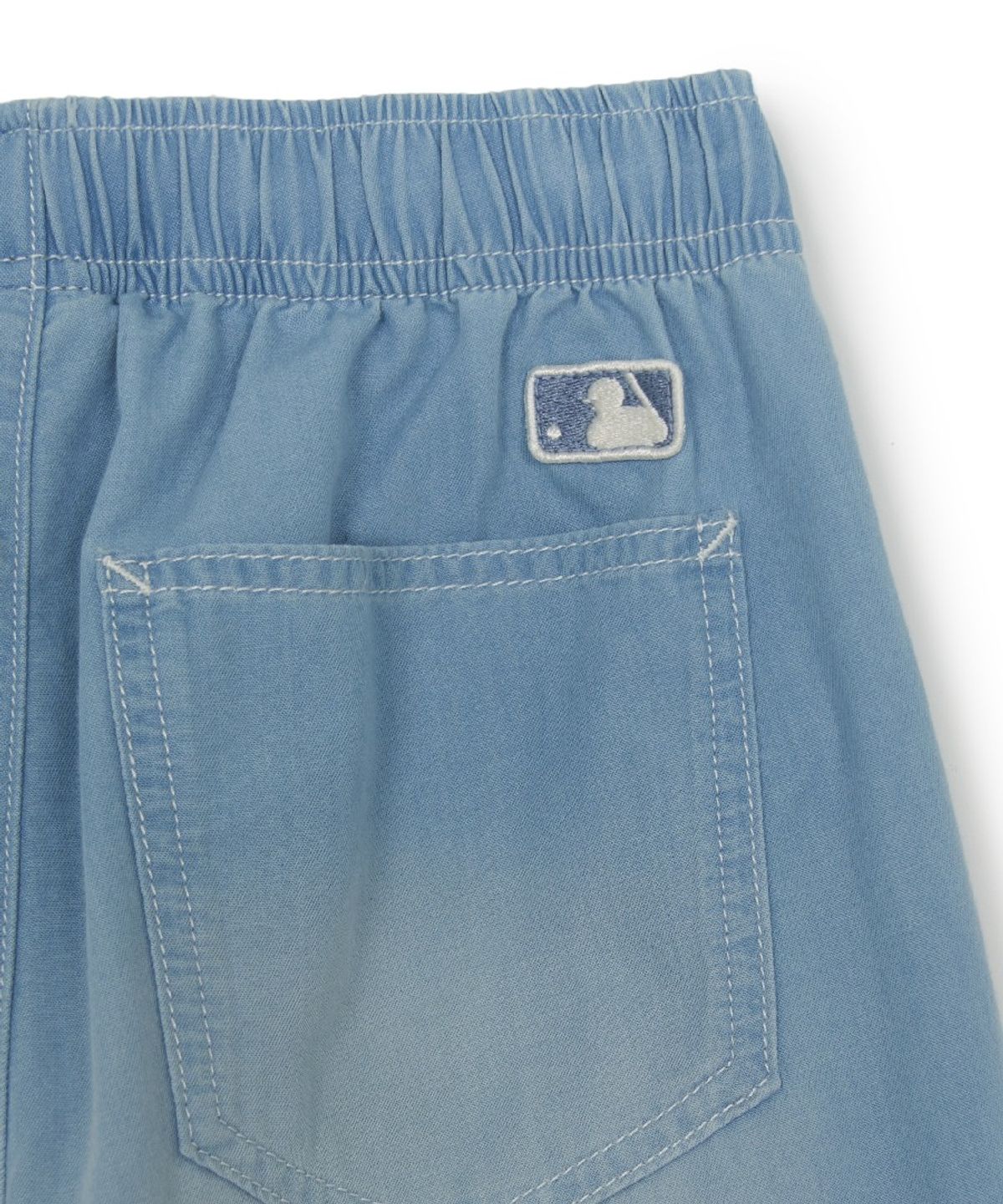 엠엘비 키즈(MLB KIDS) 베이직 쿨필드 데님 카고 반바지 NY (L.Blue)