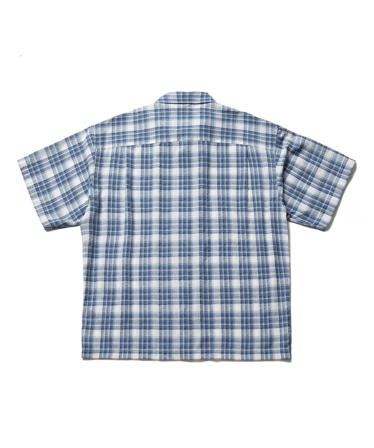 에스파이(ESFAI) OPEN COLLAR S/S SHIRT (BLUE)