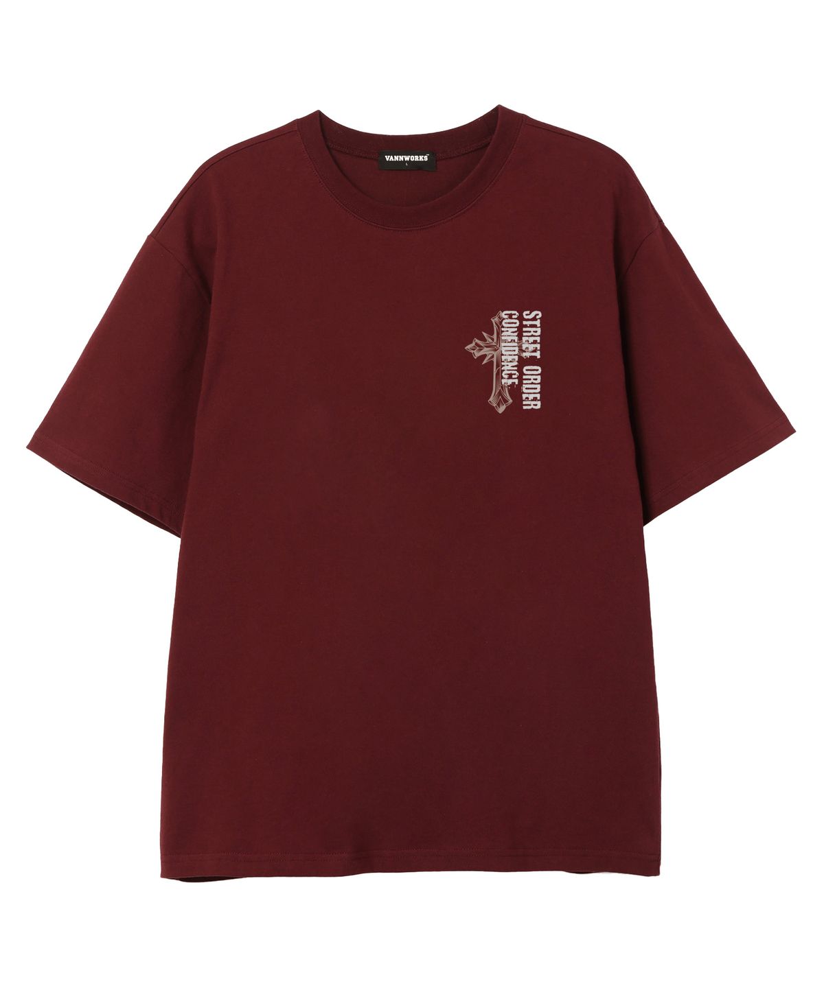 밴웍스(VANNWORKS) CROSS STREET 반팔티셔츠 (VS0227) 버건디