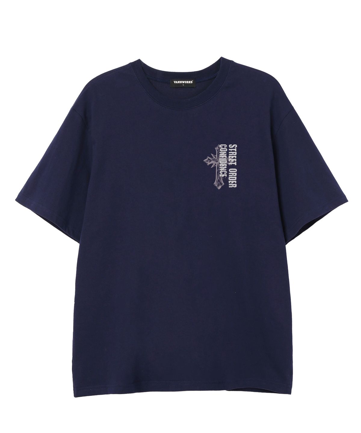 밴웍스(VANNWORKS) CROSS STREET 반팔티셔츠 (VS0227) 네이비