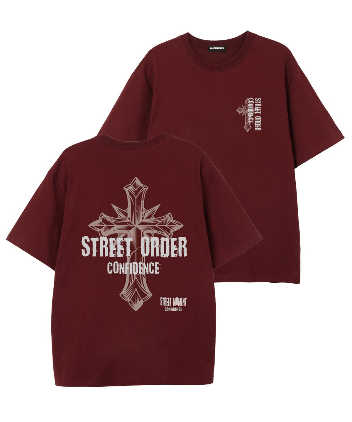 밴웍스(VANNWORKS) [SET] CROSS STREET 반팔티셔츠 (VS0227S)