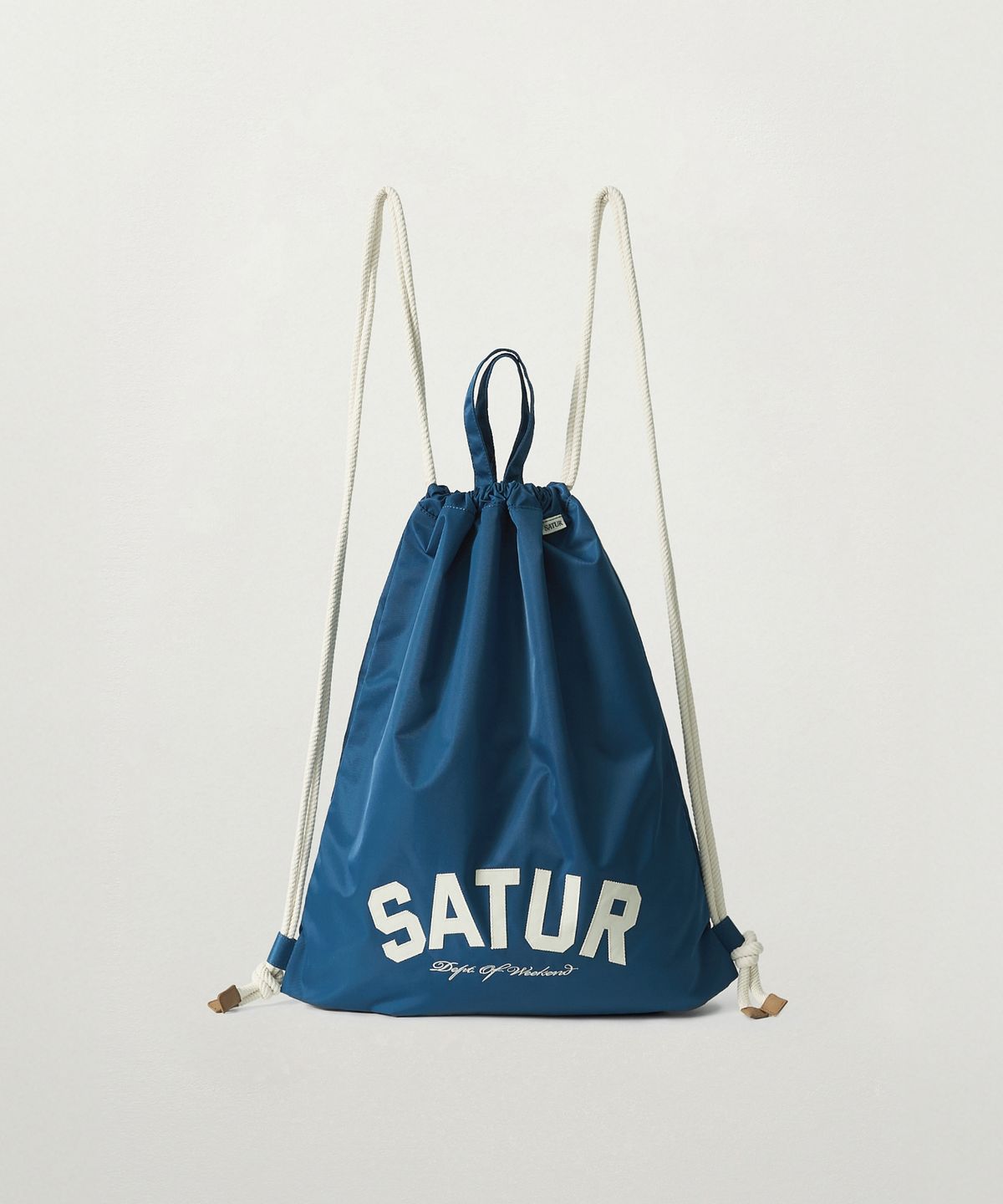 세터(SATUR) 나일론 드로우 스트링 백 블루