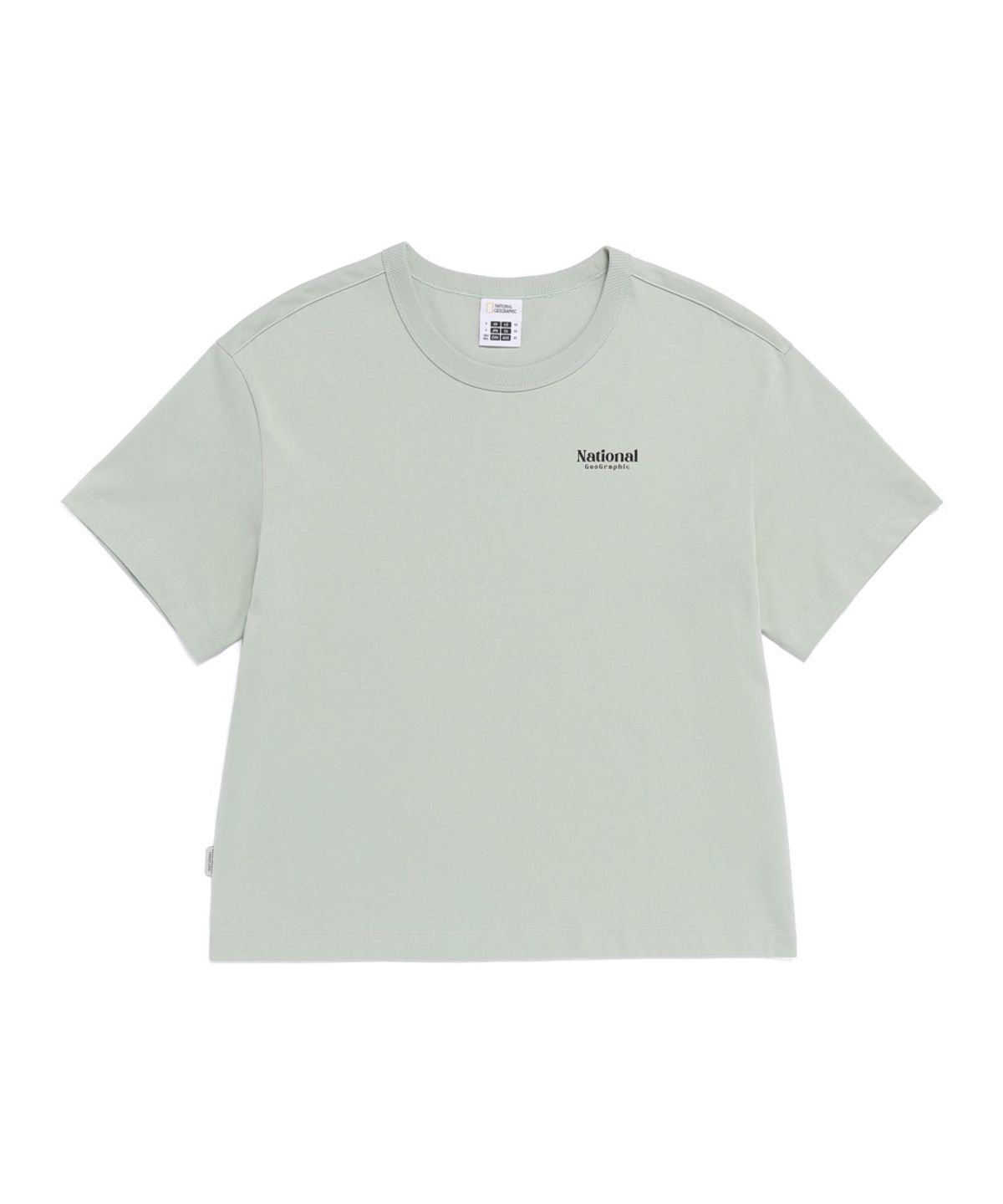 내셔널지오그래픽(NATIONALGEOGRAPHIC) N262WTS982 [AEROSILVER] 여성 아비스 그래픽 세미크롭 반팔 티셔츠 JADE