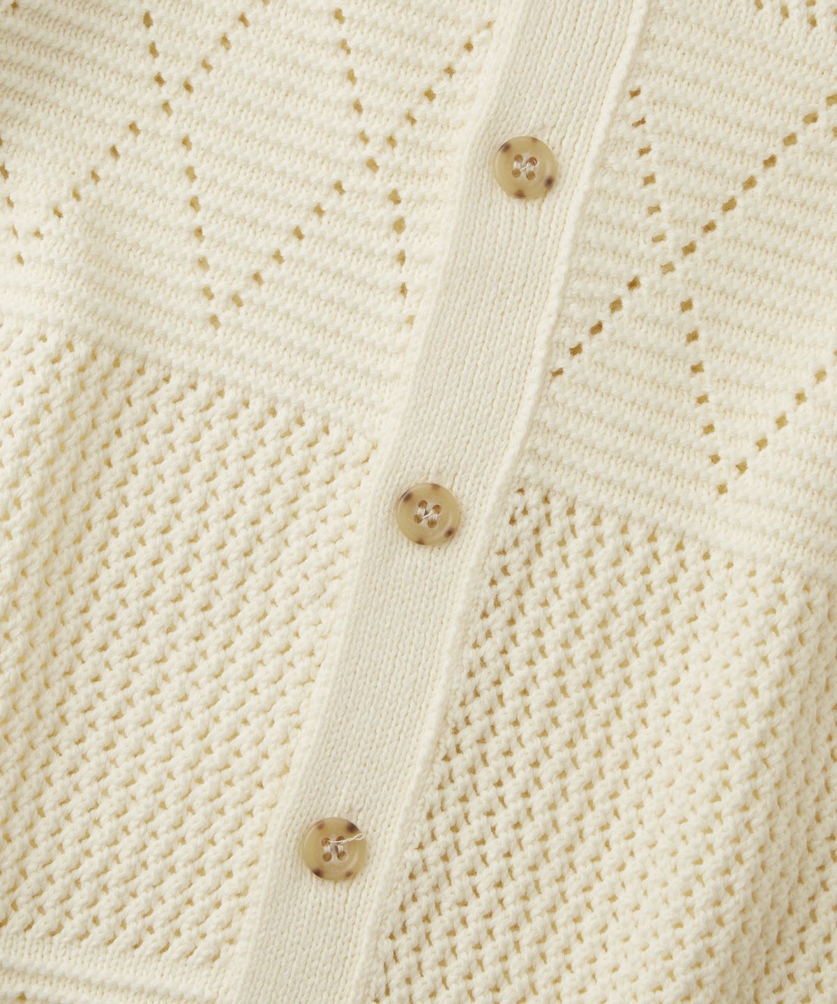 아웃스탠딩(OUTSTANDING) HS CROCHET KNIT CARDIGAN_IVORY