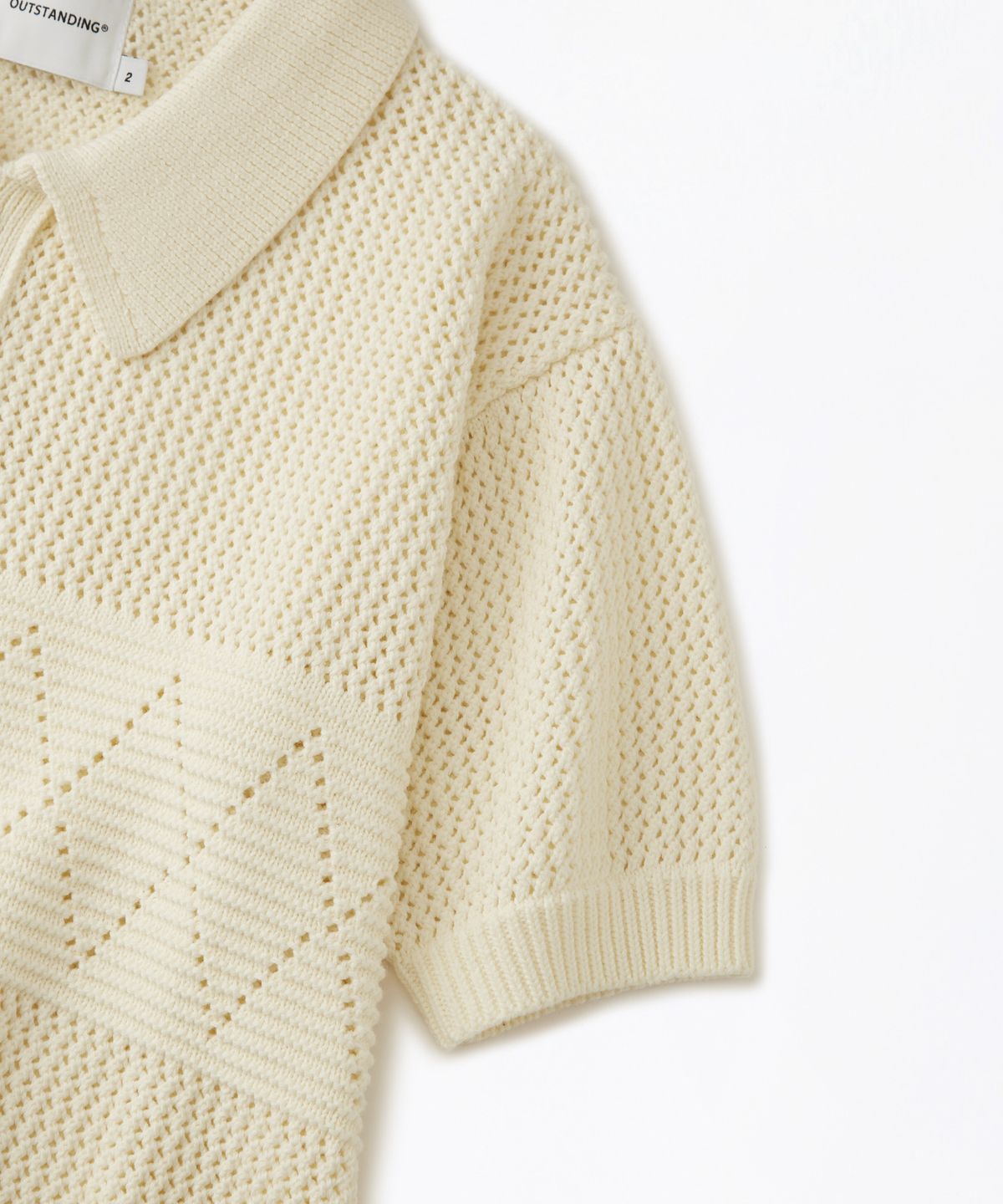 아웃스탠딩(OUTSTANDING) HS CROCHET KNIT CARDIGAN_IVORY