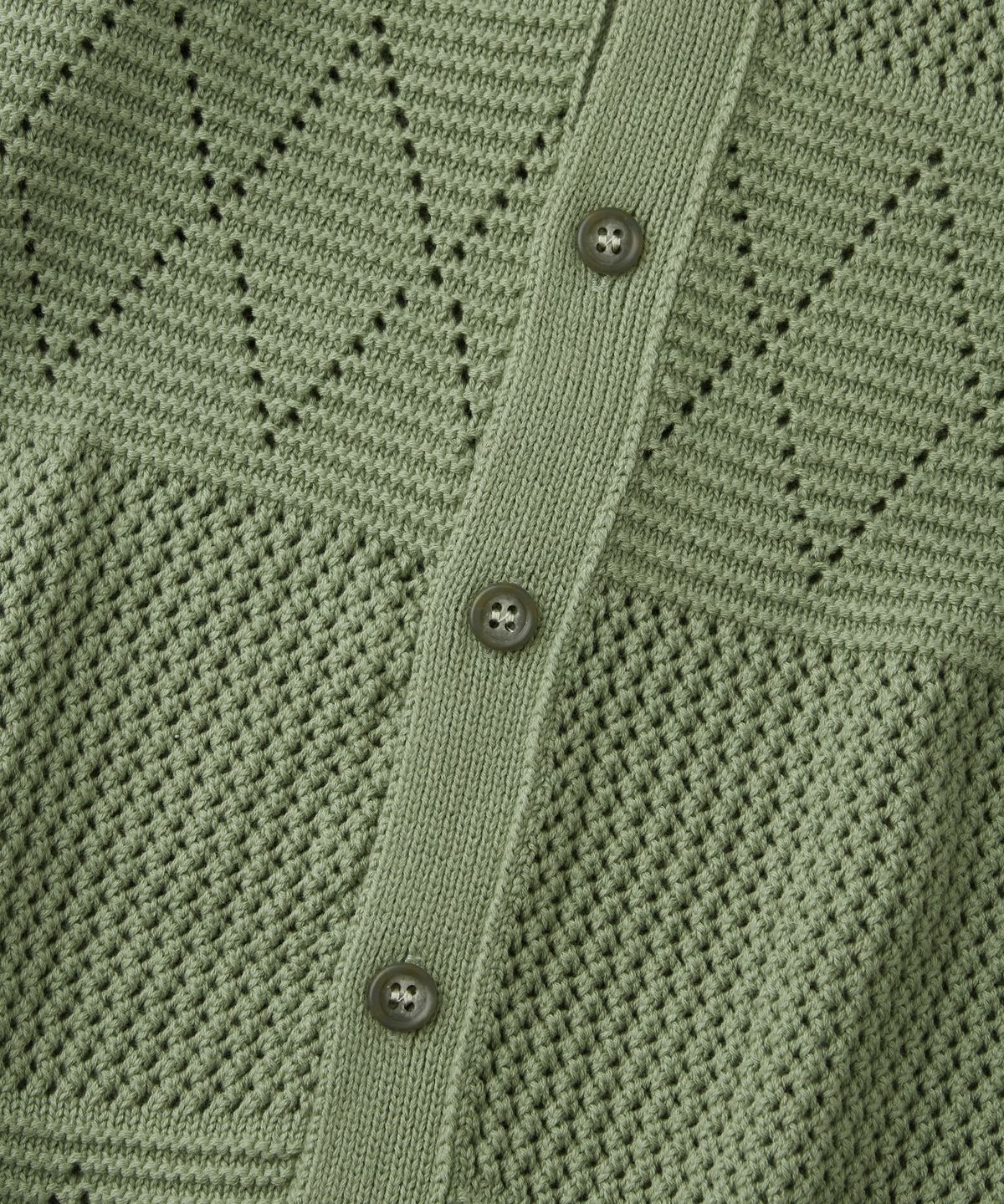 아웃스탠딩(OUTSTANDING) HS CROCHET KNIT CARDIGAN_L.GREEN