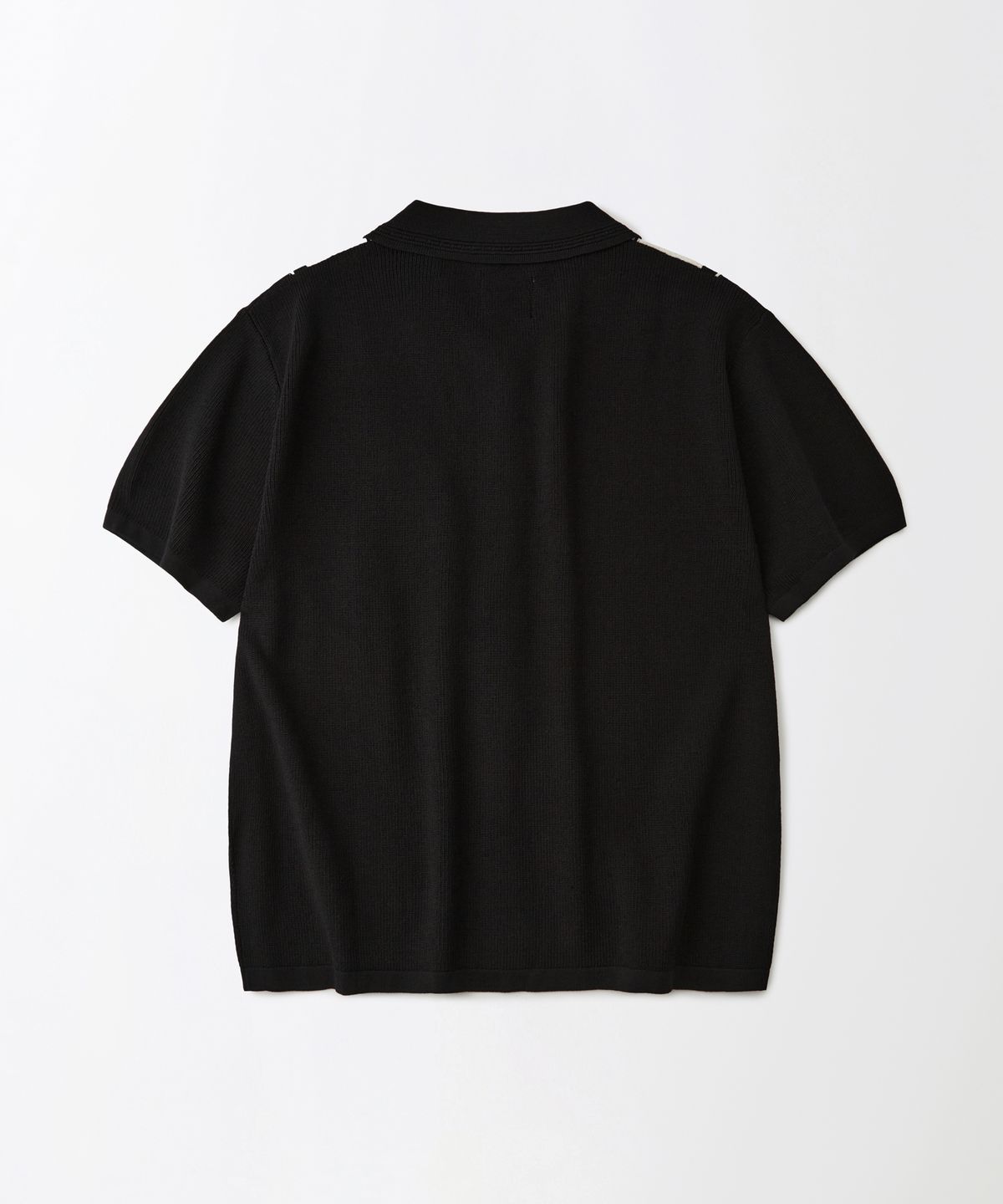 아웃스탠딩(OUTSTANDING) HS STRIPE COLLAR KNIT CARDIGAN_BLACK/IVORY