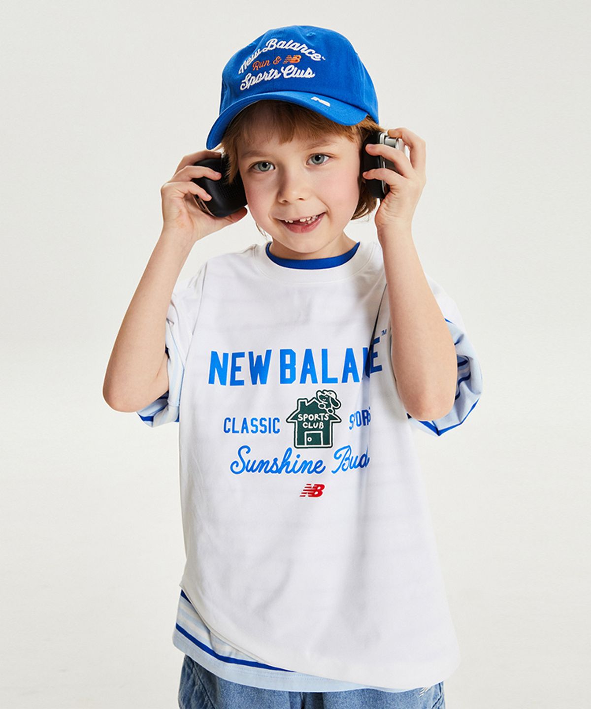 뉴발란스 키즈(NEWBALANCEKIDS) Sweet home_아동 기능성 프론트 로고 반팔티 NK9EG2551U10