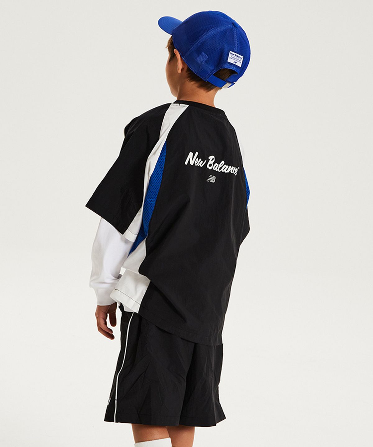 뉴발란스 키즈(NEWBALANCEKIDS) NBSC_아동 메쉬 콤보 우븐 반팔 셋업 NK9YG2772U19