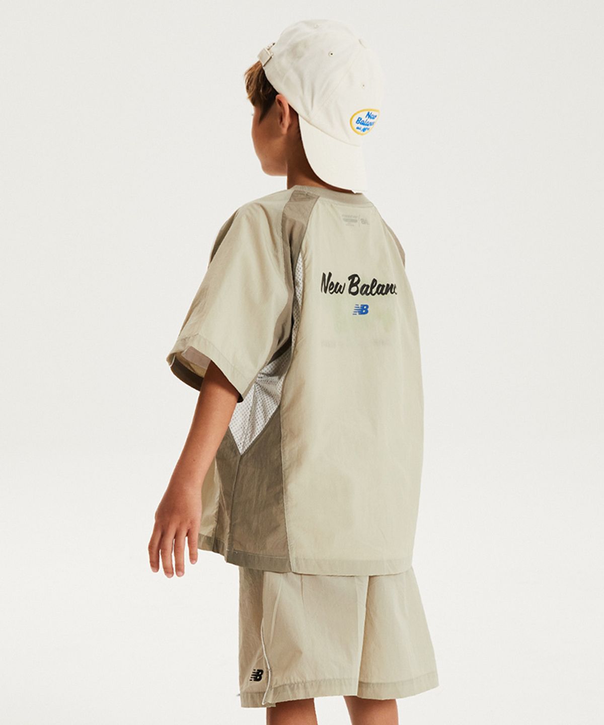 뉴발란스 키즈(NEWBALANCEKIDS) NBSC_아동 메쉬 콤보 우븐 반팔 셋업 NK9YG2772UBU