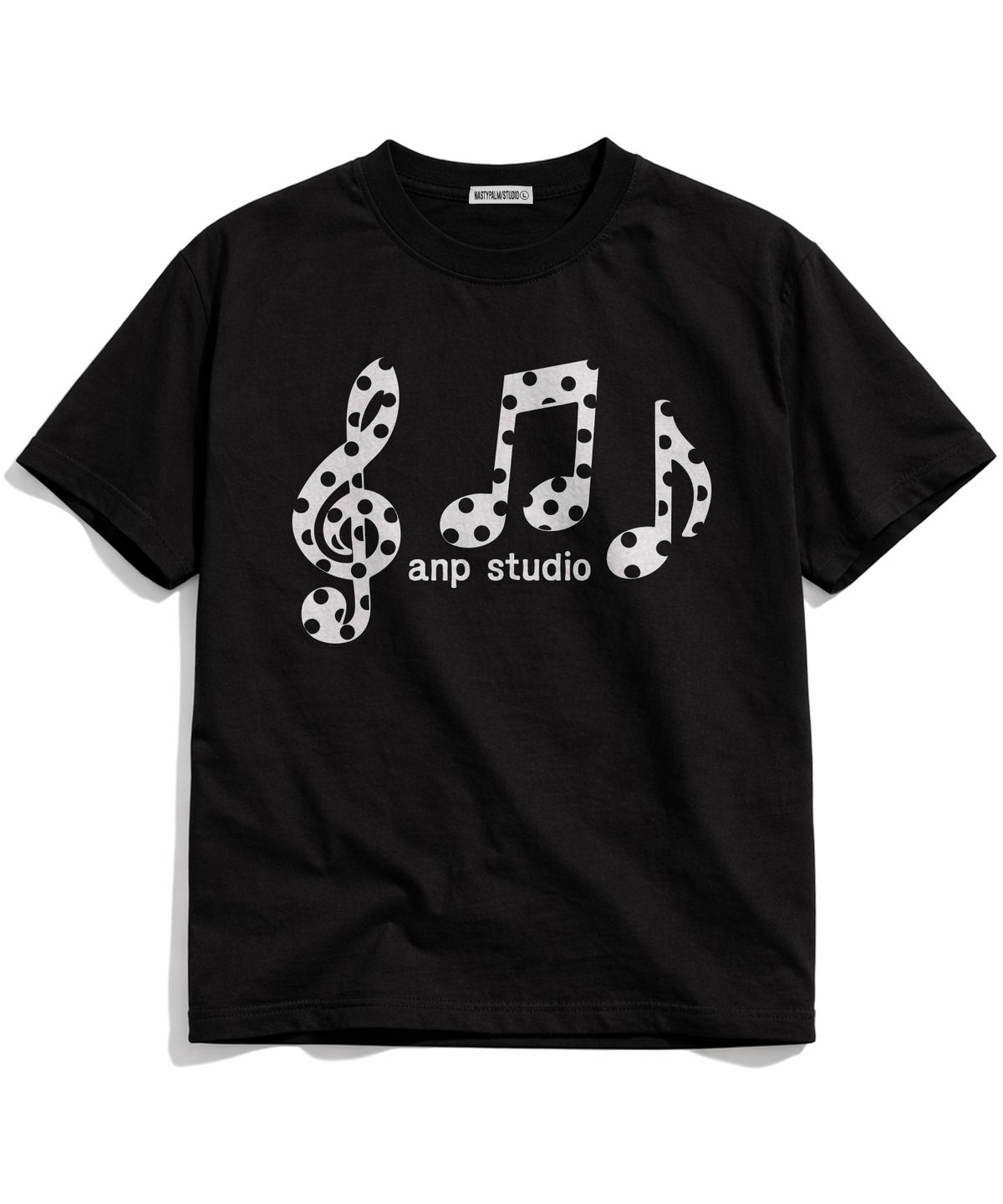 엔피스튜디오(NP STUDIO) 사운드 노트 오버핏 반팔 티셔츠 [ 2Color ]