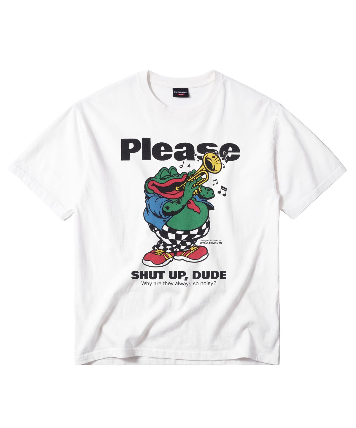 큐티에잇 가먼츠(QT8 GARMENTS) LB Shut Up Frog Washed Tee (Ivory)