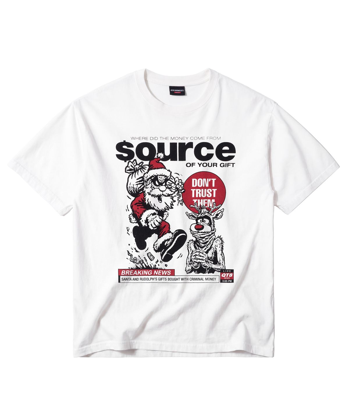 큐티에잇 가먼츠(QT8 GARMENTS) LB Santa Source Washed Tee (Ivory)