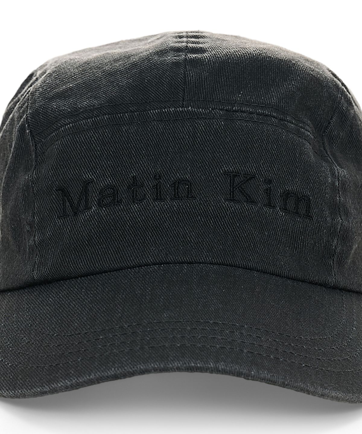 마뗑킴(MATIN KIM) MATIN WASHED CAMP CAP IN BLACK