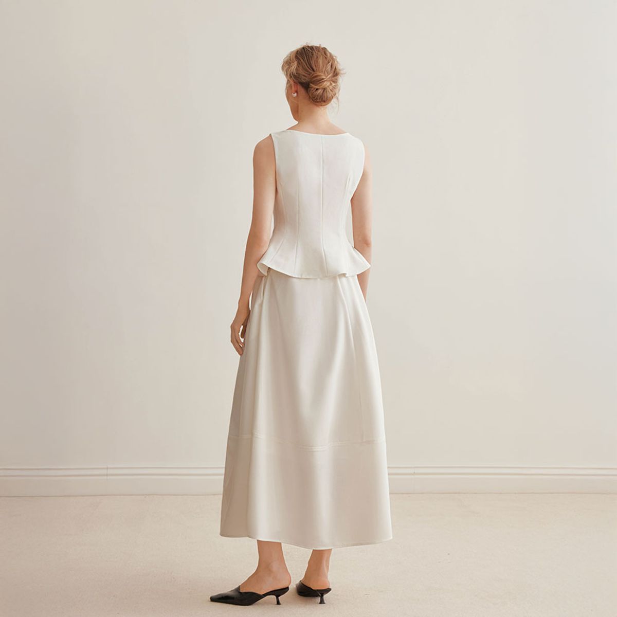 와이와이아이엠(YYIAM) YY_Patchwork white skirt