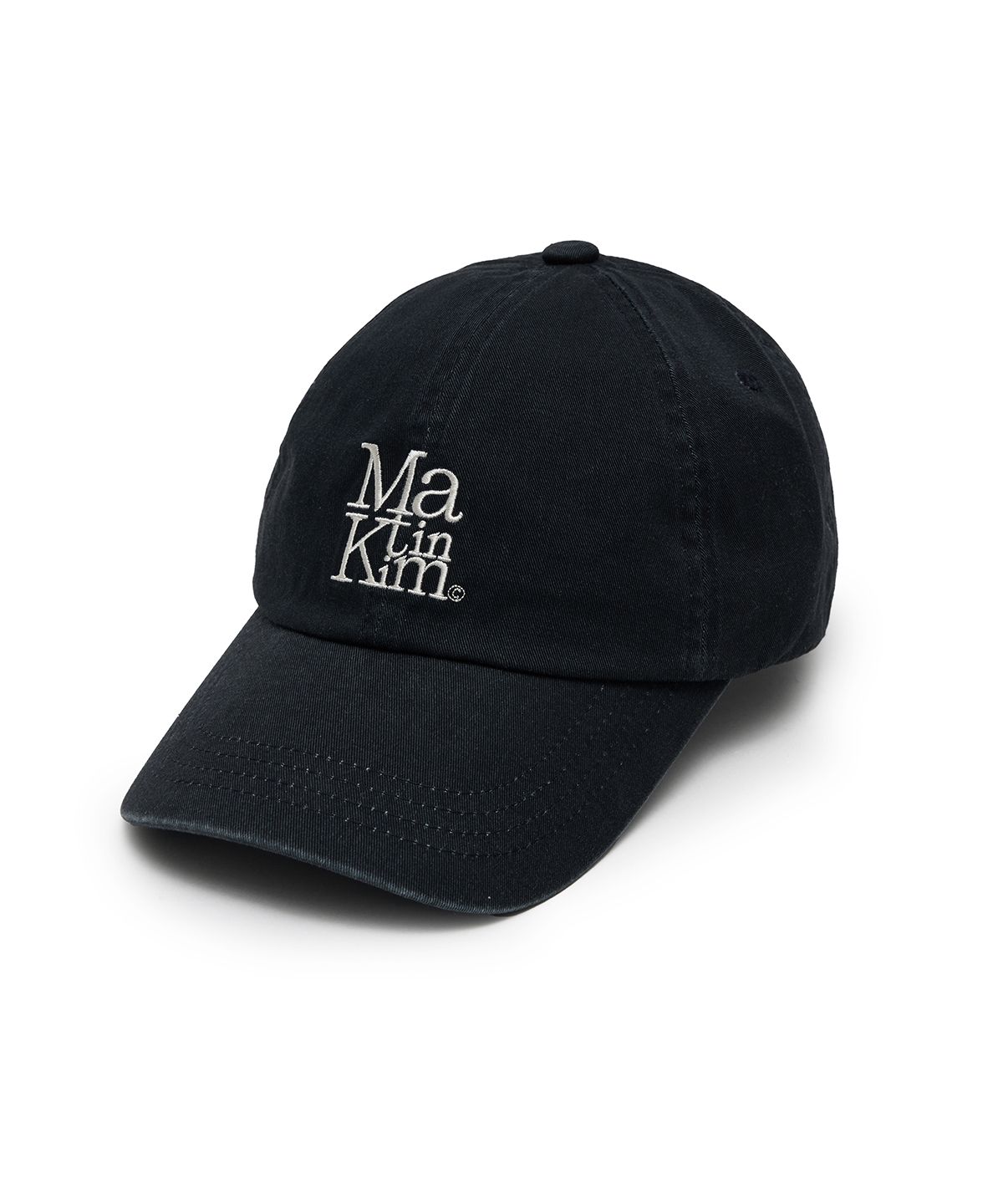 마뗑킴(MATIN KIM) MATIN BLOCK LOGO BALL CAP IN DARK NAVY