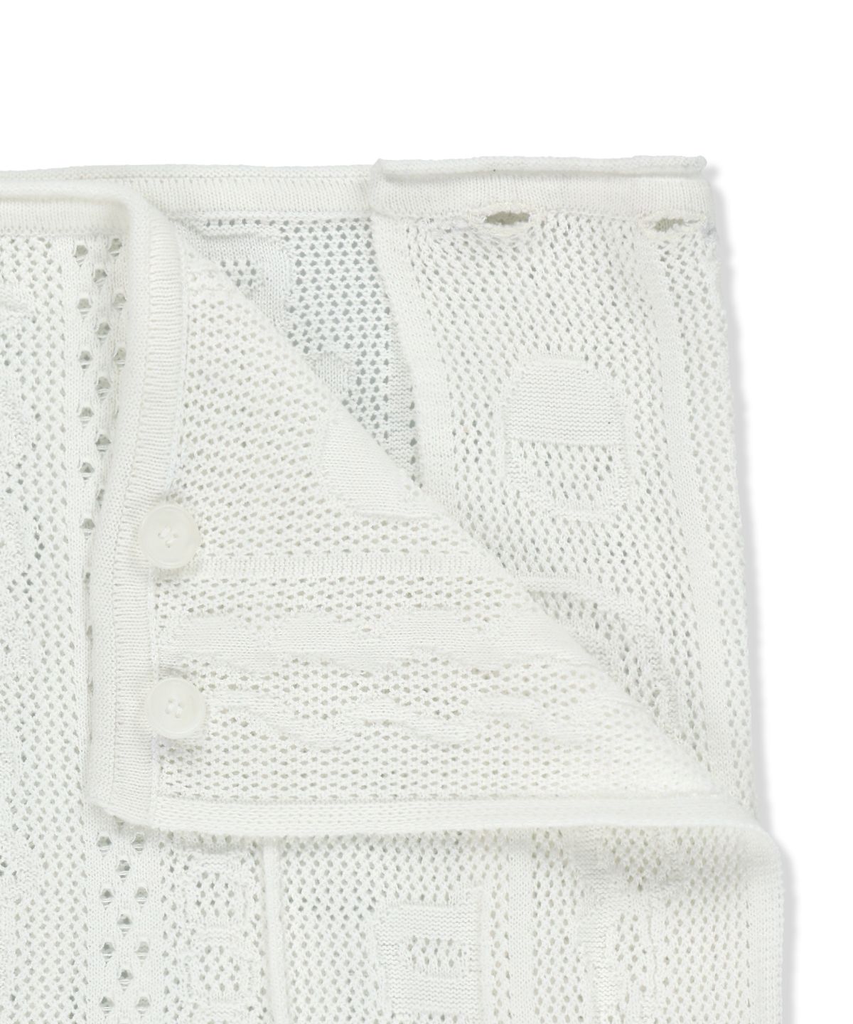 마뗑킴(MATIN KIM) MESH LOGO WRAP MINI SKIRT IN WHITE