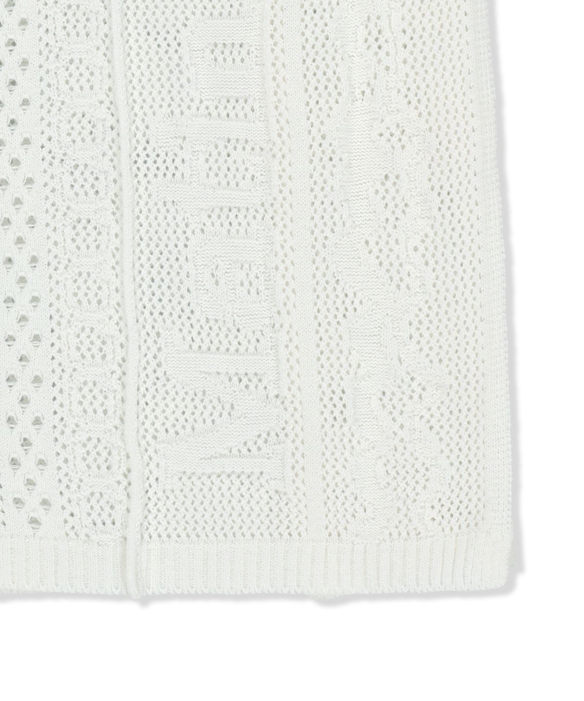 마뗑킴(MATIN KIM) MESH LOGO WRAP MINI SKIRT IN WHITE