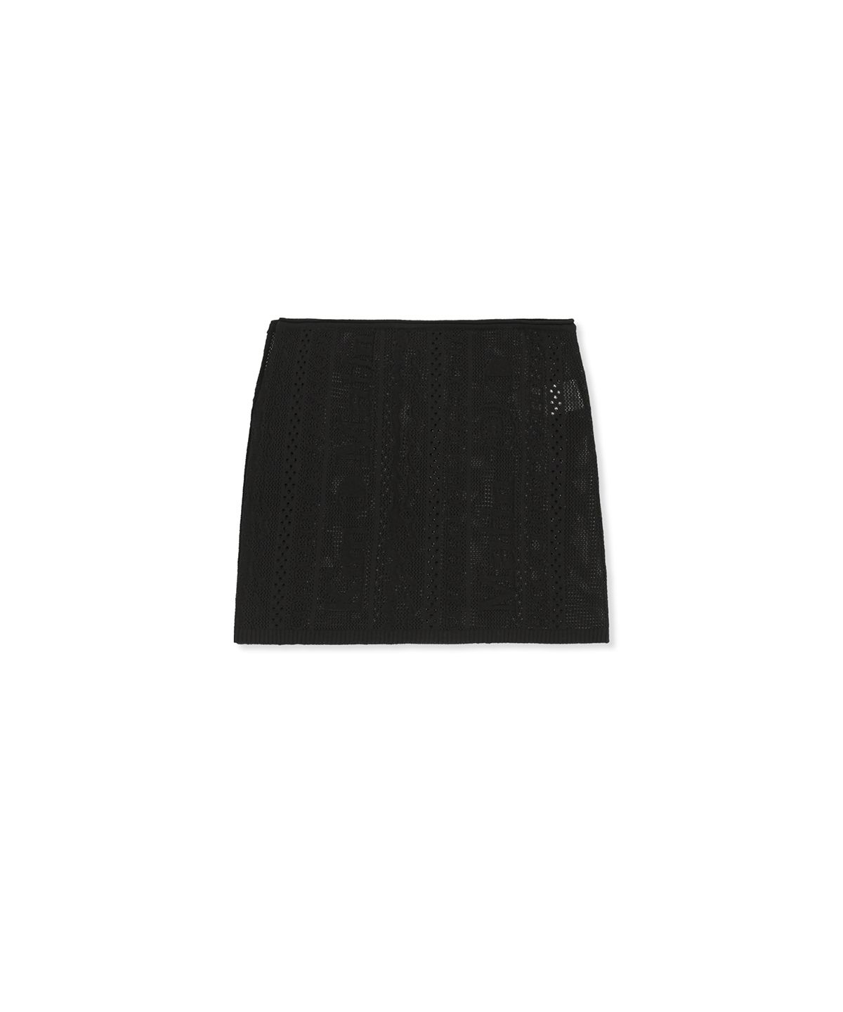 마뗑킴(MATIN KIM) MESH LOGO WRAP MINI SKIRT IN BLACK