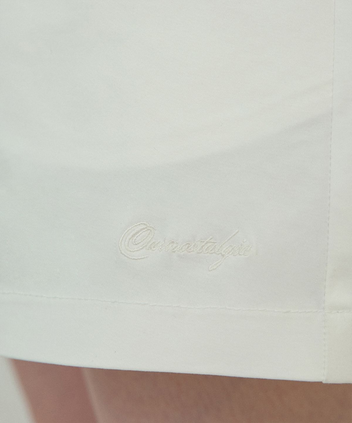 아우어노스텔지아(OURNOSTALGIA) Classic banding half pants_Ivory(O25-PT04)