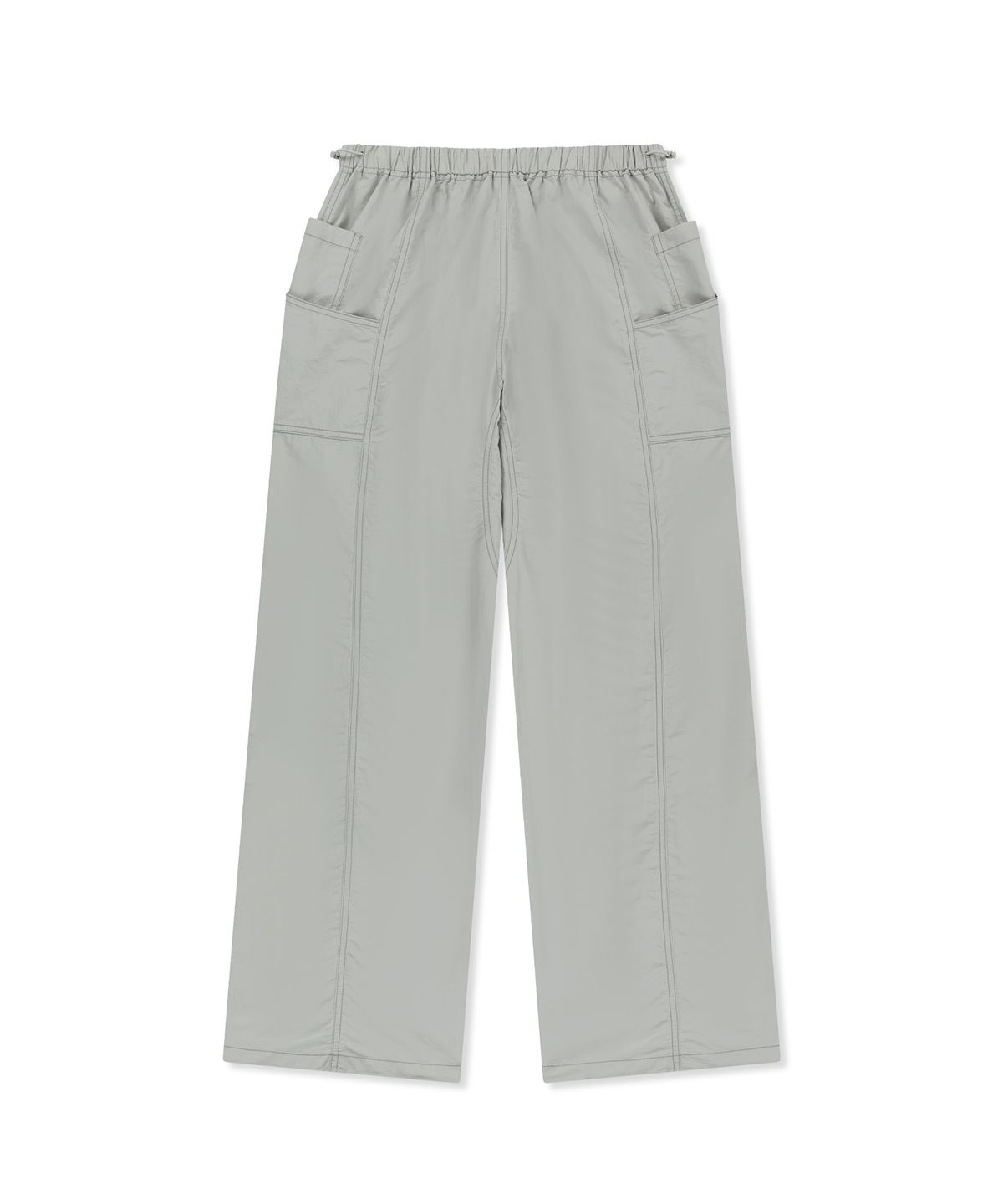 마뗑킴(MATIN KIM) MULTI PANEL PARACHUTE PANTS IN LIGHT GREY