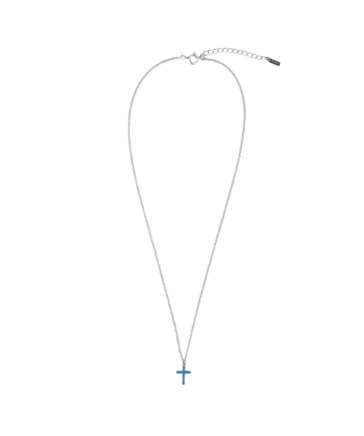 에이지47(AG47) M.C-N-21  Blue Cross Necklace