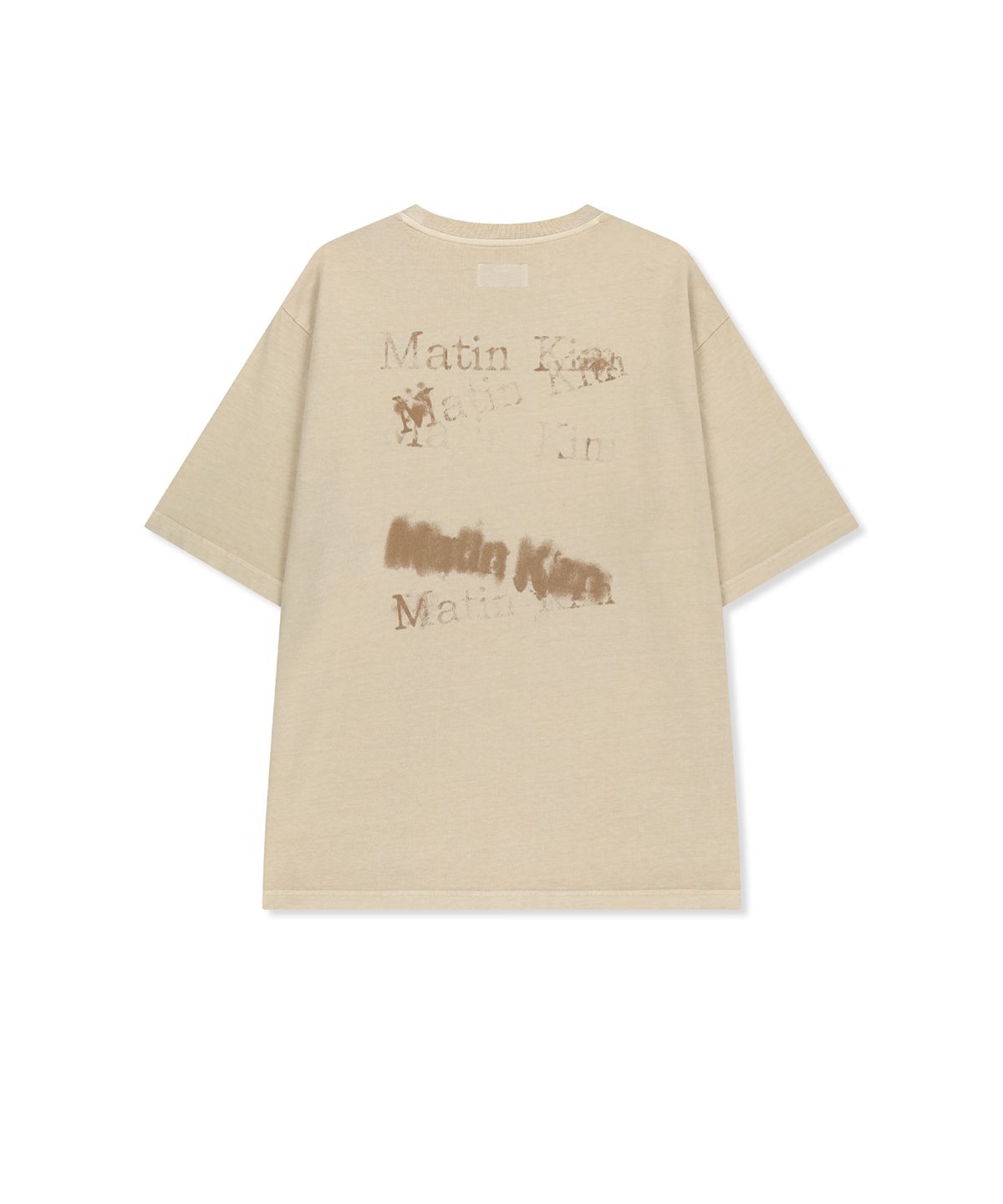 마뗑킴(MATIN KIM) PIGMENT GRAFFITI LOGO TOP IN BEIGE