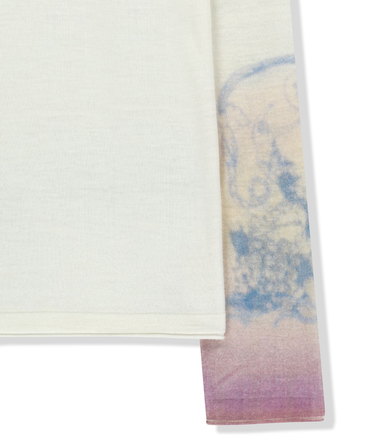 마뗑킴(MATIN KIM) SLEEVE PRINT KNIT PULLOVER IN IVORY
