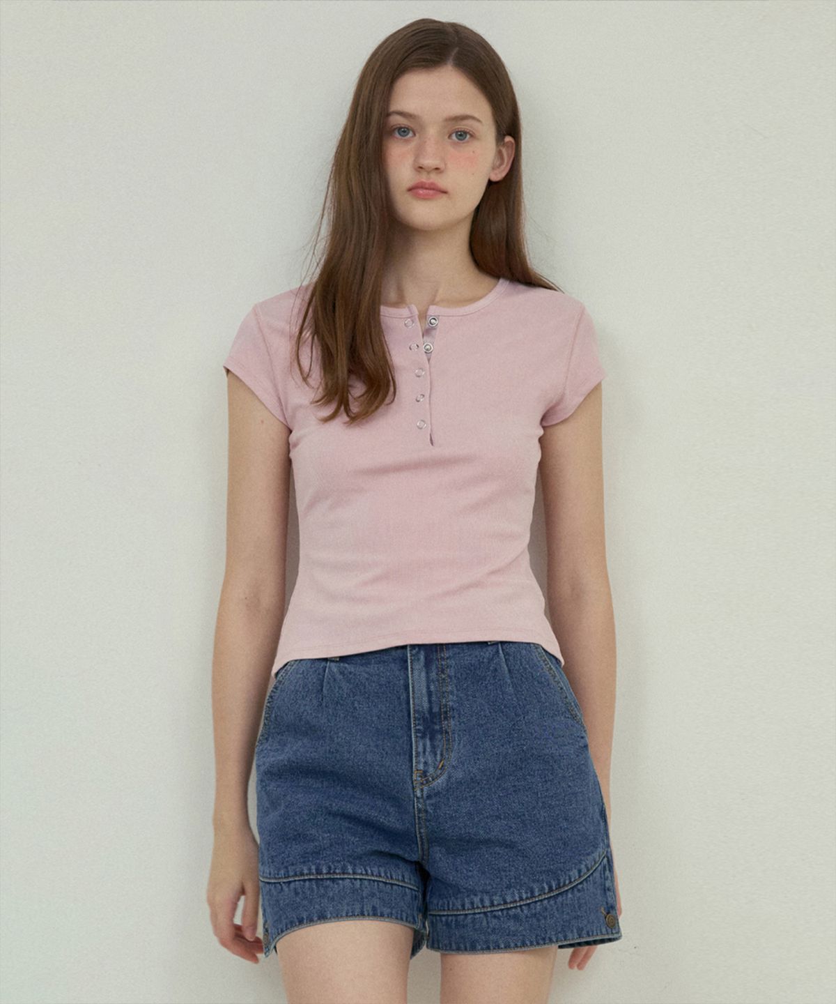 아우어노스텔지아(OURNOSTALGIA) Work denim shorts_Deep blue(O25-PT05)