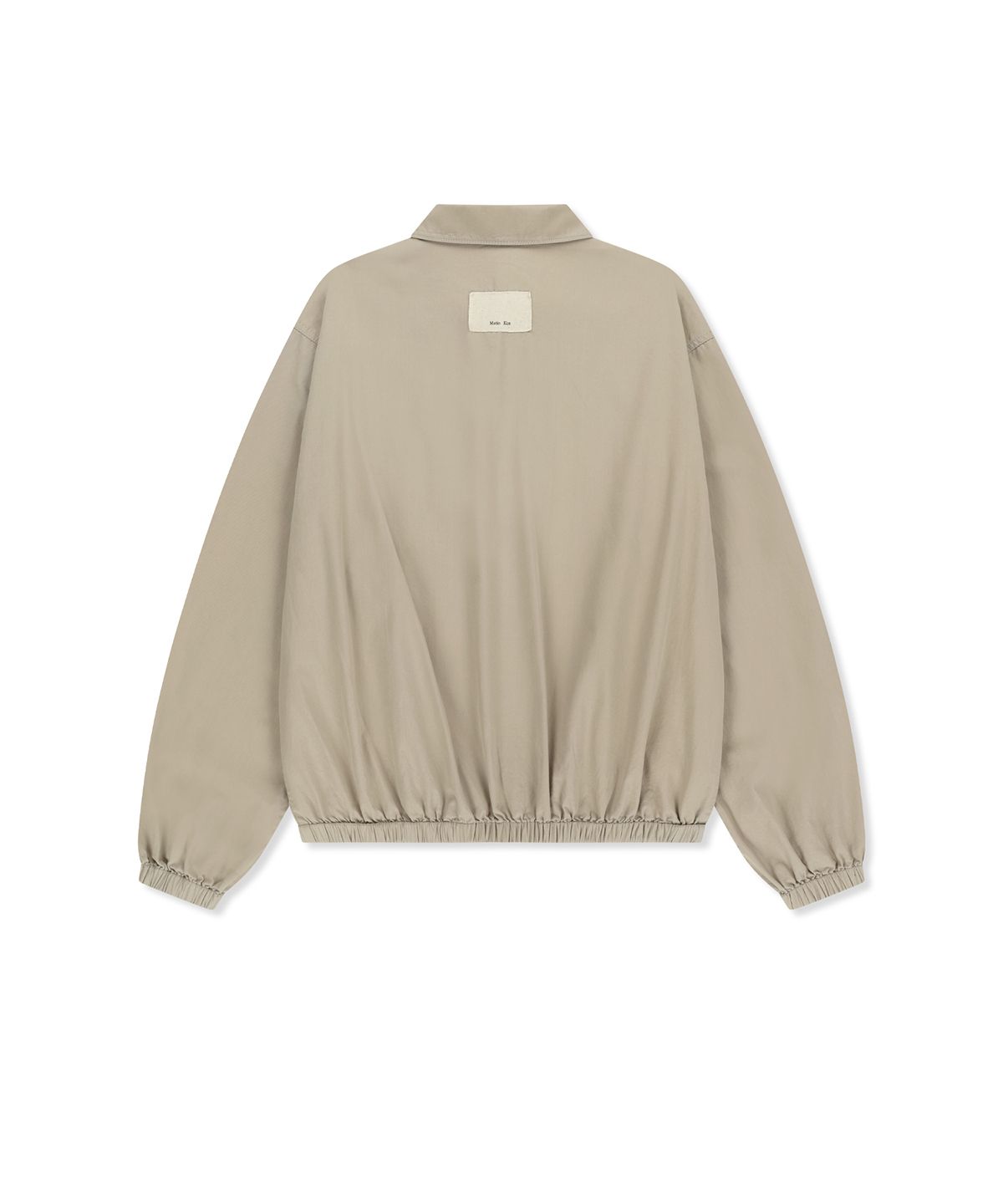 마뗑킴(MATIN KIM) SMALL LOGO COTTON ZIP UP JUMPER IN LIGHT BEIGE