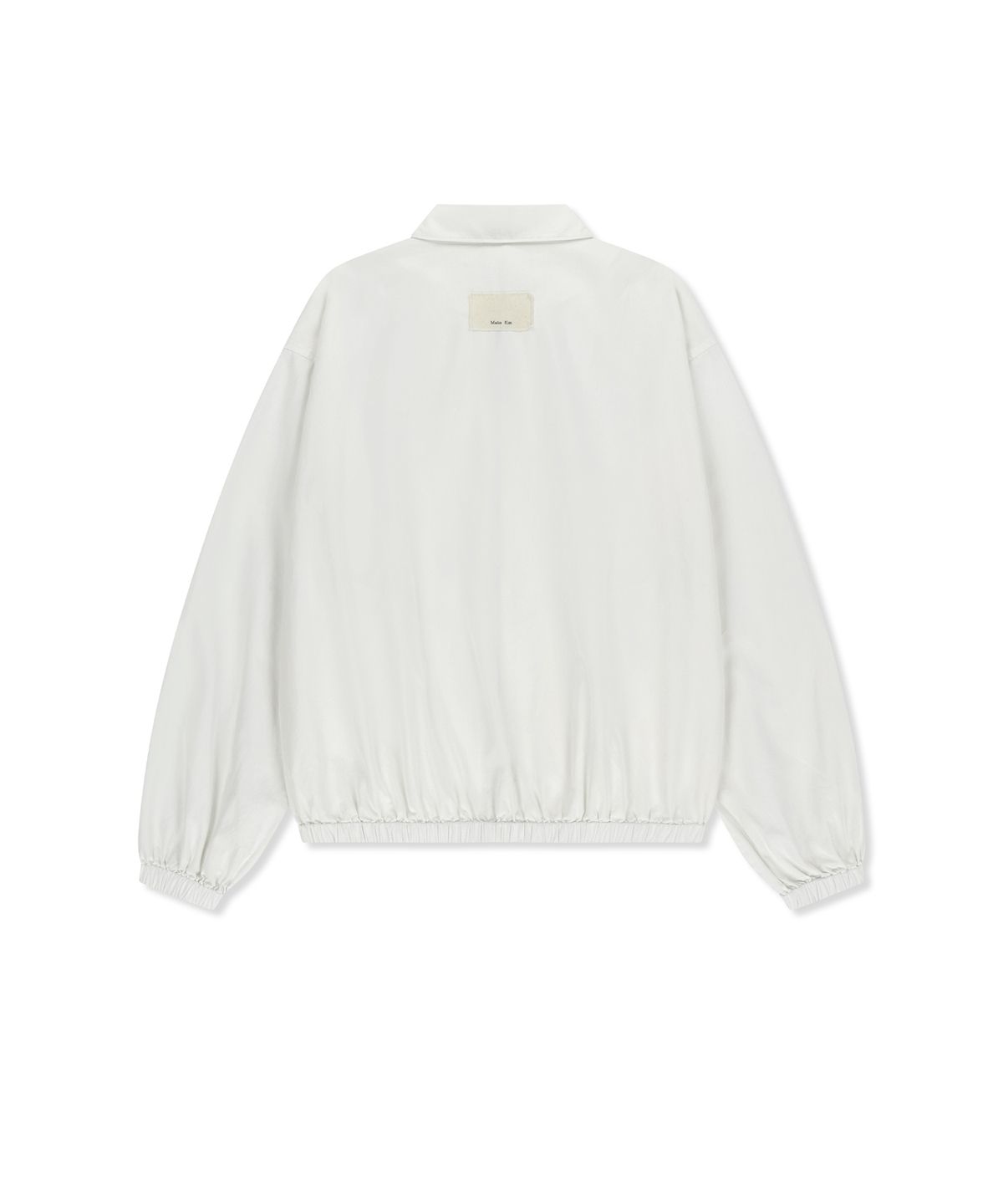 마뗑킴(MATIN KIM) SMALL LOGO COTTON ZIP UP JUMPER IN WHITE