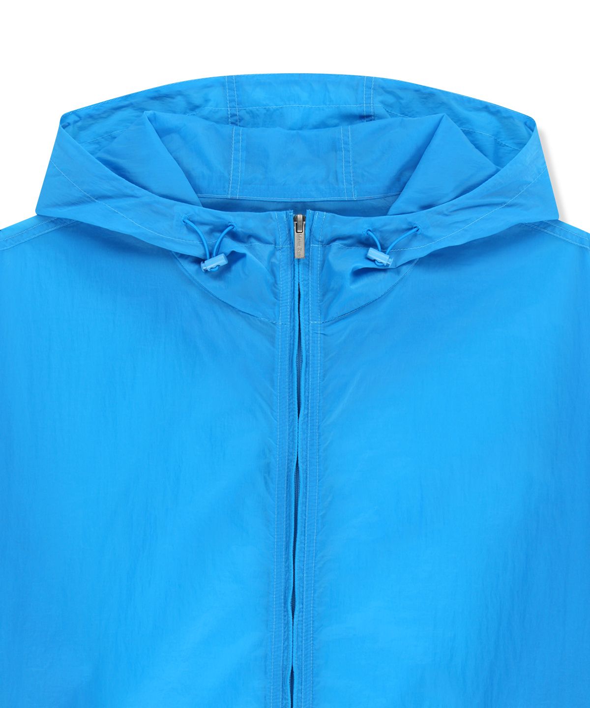 마뗑킴(MATIN KIM) BACK LOGO HOODY WINDBREAKER FOR MEN IN BLUE