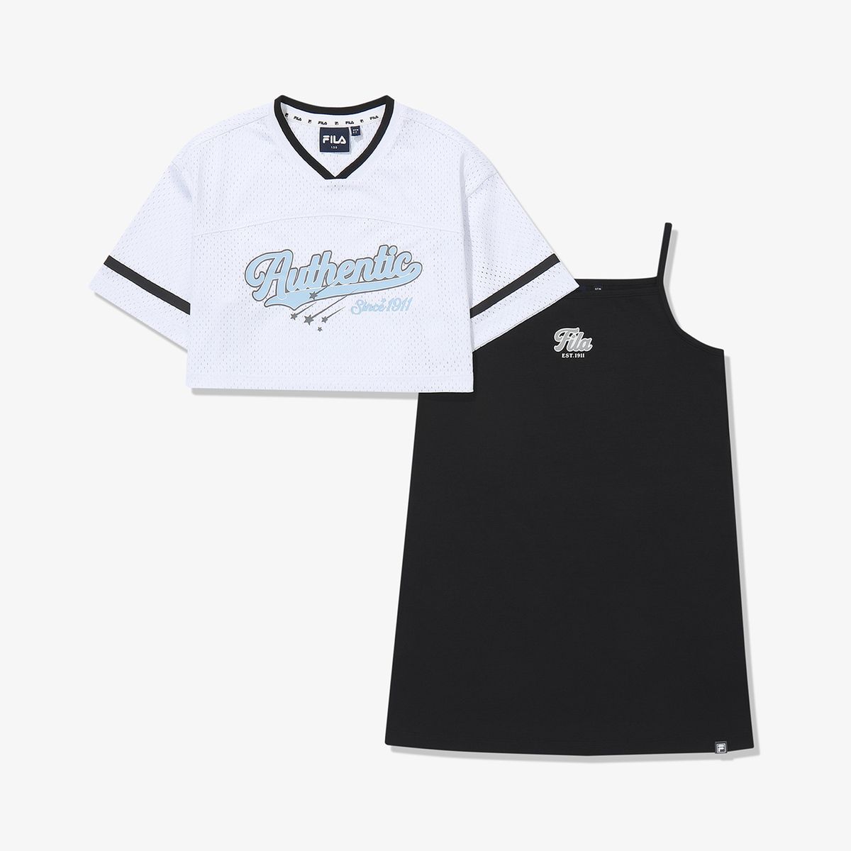 휠라 키즈(FILA KIDS) Drywave 메쉬 레이어드 원피스
