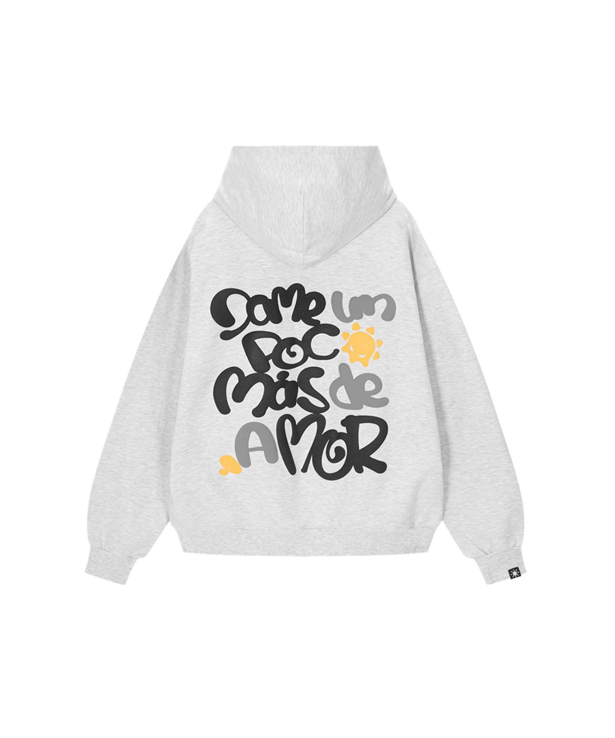 모빈스알(MOVINS.R) (후디 화이트 멜란지) PENNA AMOR SWEAT HOODIE - WHITE MELANGE
