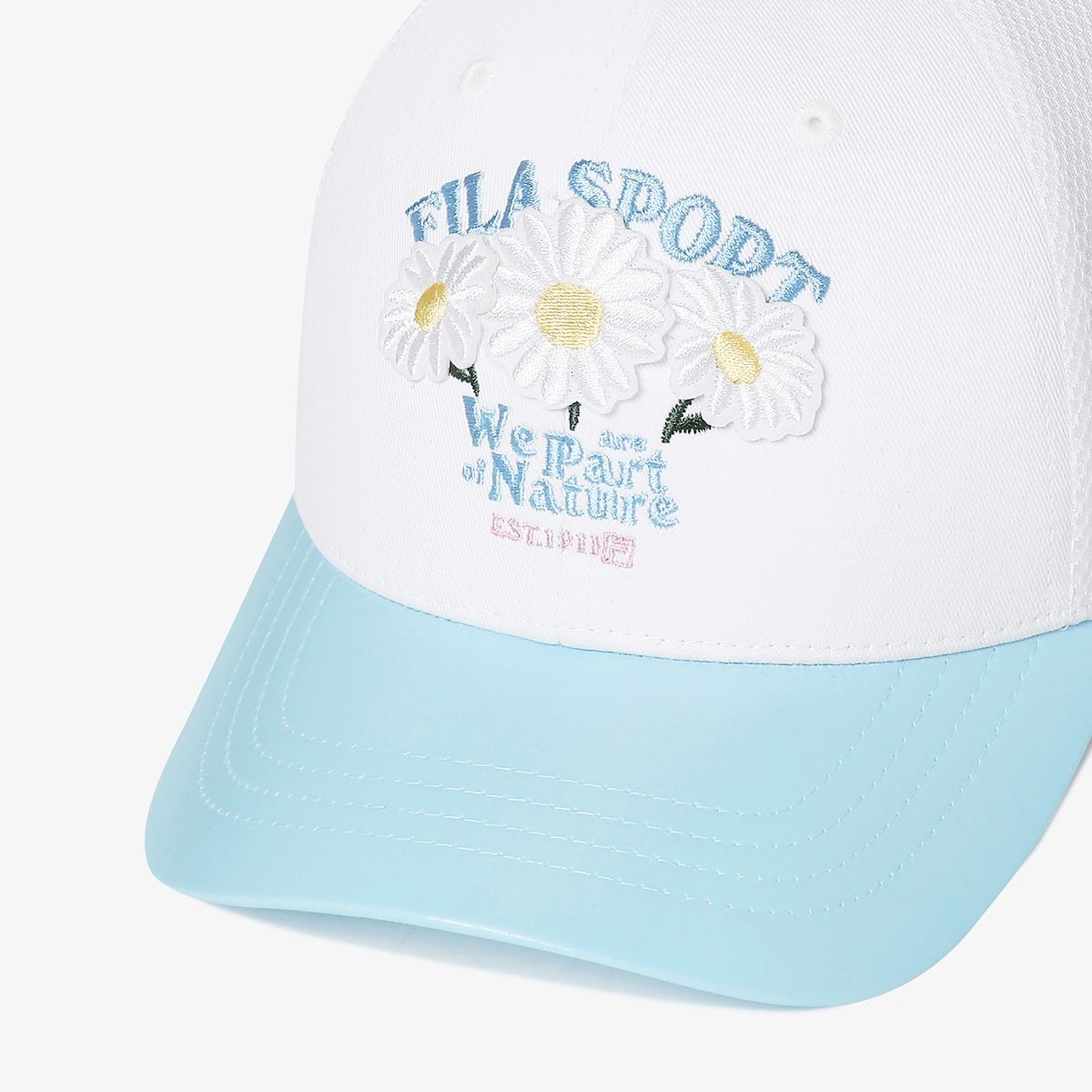 휠라 키즈(FILA KIDS) 플라워 팝업 반메쉬 캡