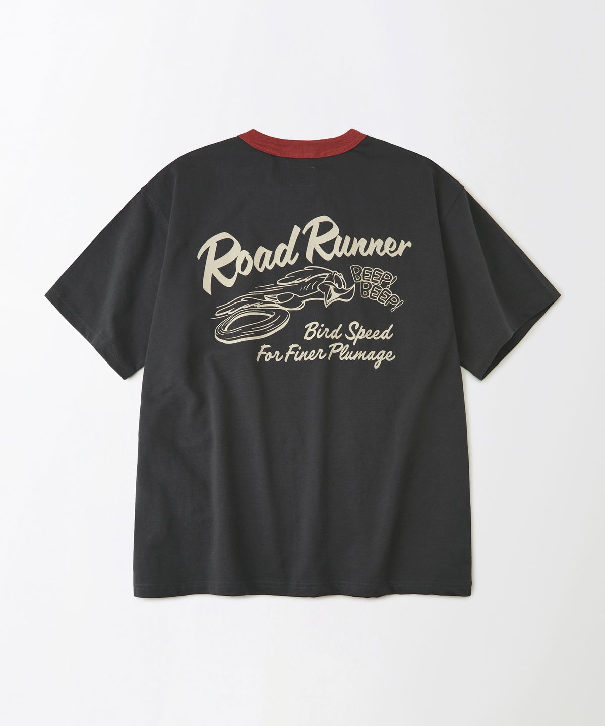 아웃스탠딩(OUTSTANDING) [LOONEY TUNES] HALF SLEEVE TEE(BIRD SPEED)_CHARCOAL