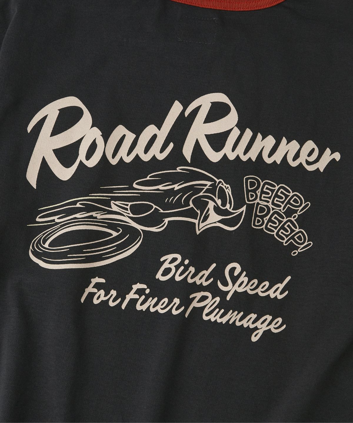 아웃스탠딩(OUTSTANDING) [LOONEY TUNES] HALF SLEEVE TEE(BIRD SPEED)_CHARCOAL