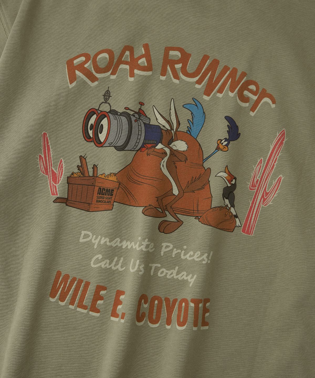 아웃스탠딩(OUTSTANDING) [LOONEY TUNES] HALF SLEEVE TEE(CALL US TODAY)_KHAKI GRAY