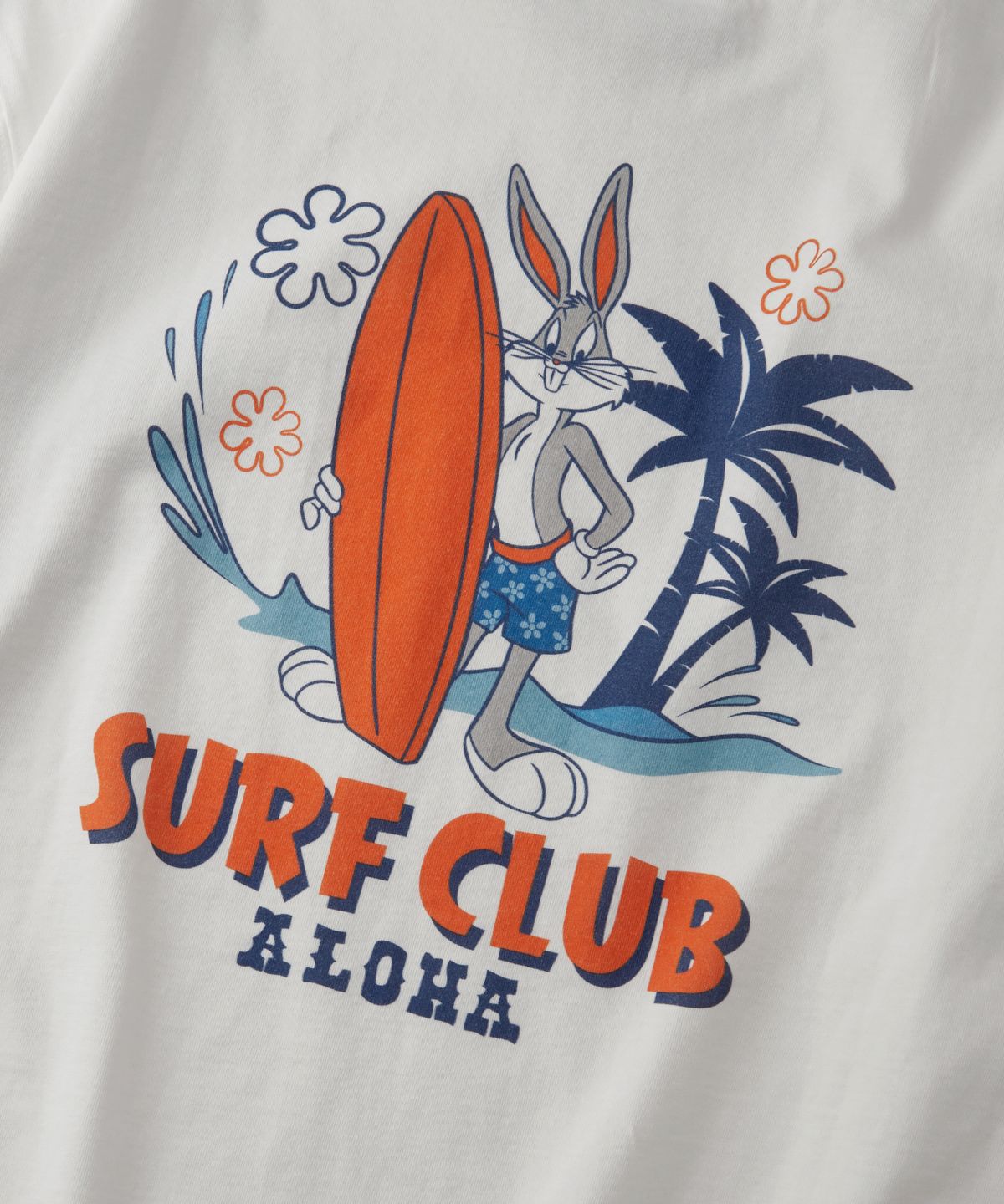 아웃스탠딩(OUTSTANDING) [LOONEY TUNES] HALF SLEEVE TEE(SURF CLUB)_OFF WHITE
