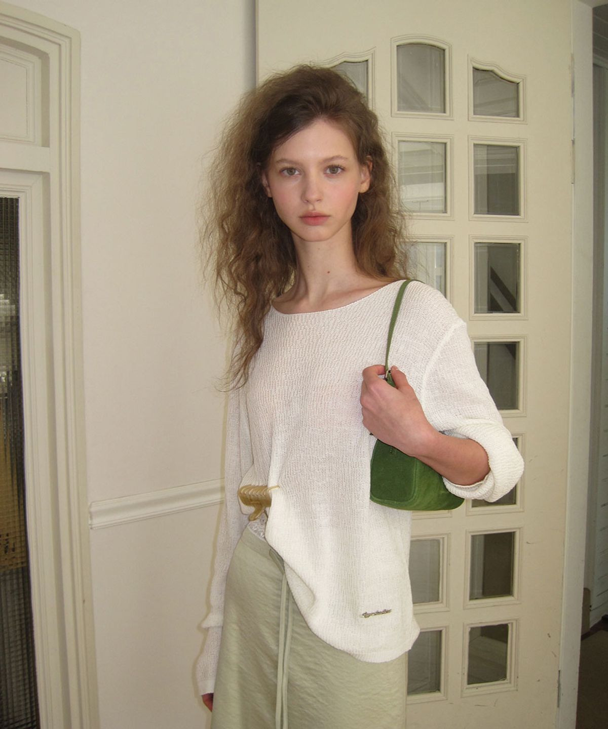 어패럴아카이브(APPAREL ARCHIVE) Kelly suede bag - Olive