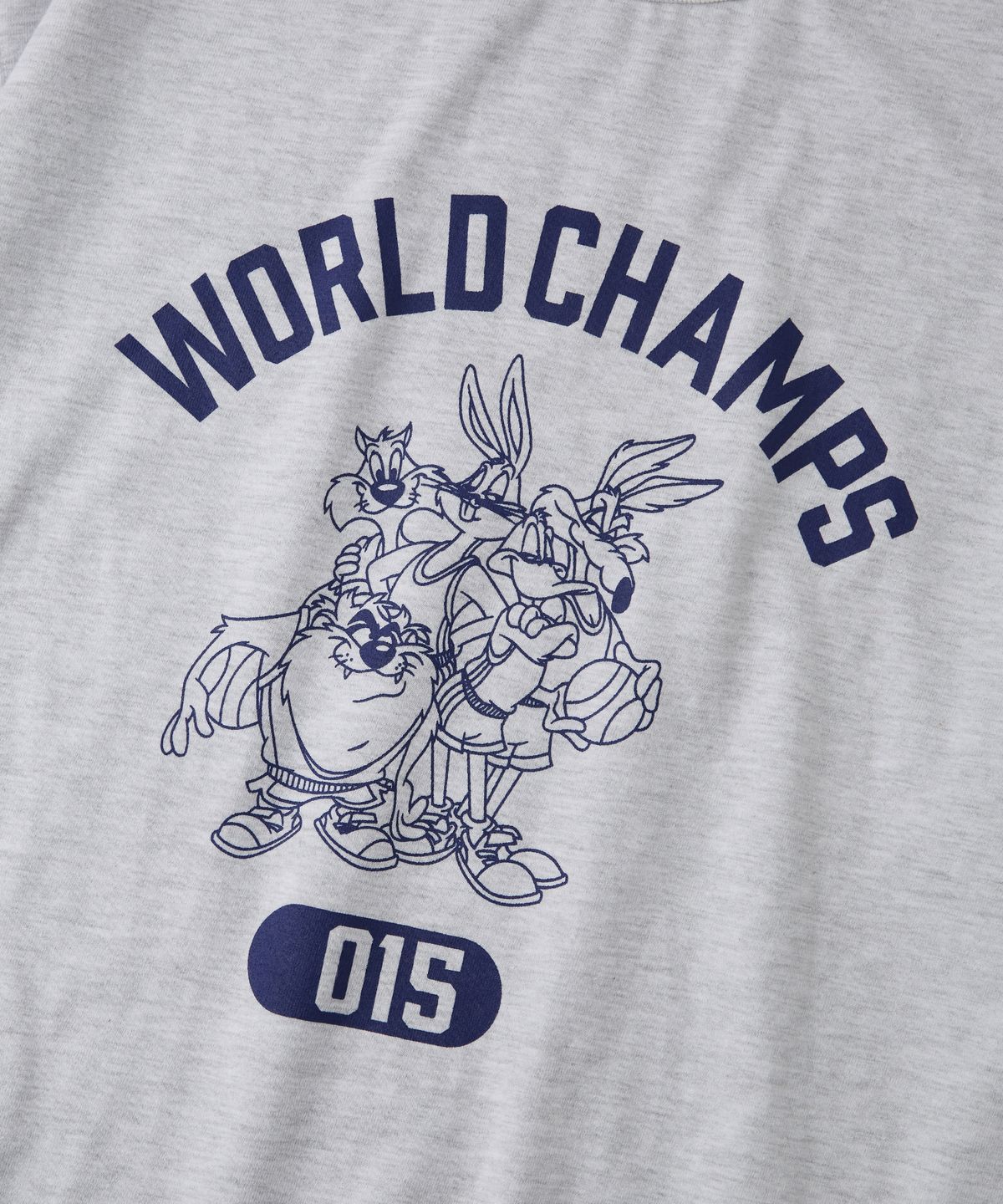 아웃스탠딩(OUTSTANDING) [LOONEY TUNES] HALF SLEEVE TEE(WORLD CHAMPS)_1%MELANGE GRAY