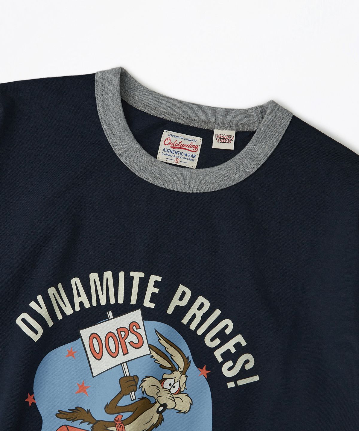 아웃스탠딩(OUTSTANDING) [LOONEY TUNES] HALF SLEEVE TEE(DYNAMITE PRICES)_NAVY