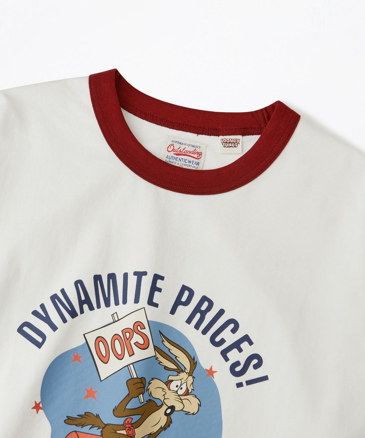 아웃스탠딩(OUTSTANDING) [LOONEY TUNES] HALF SLEEVE TEE(DYNAMITE PRICES)_OFF WHITE