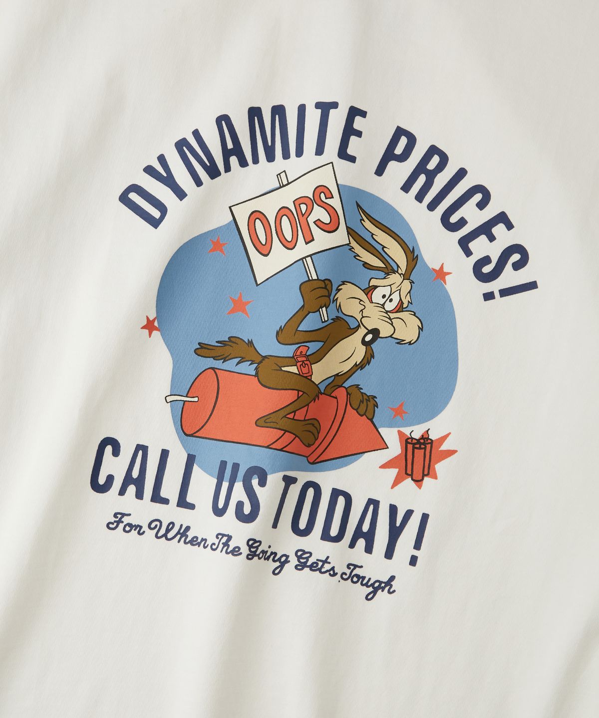 아웃스탠딩(OUTSTANDING) [LOONEY TUNES] HALF SLEEVE TEE(DYNAMITE PRICES)_OFF WHITE